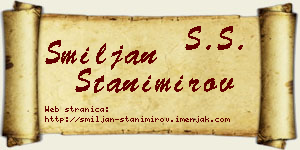Smiljan Stanimirov vizit kartica